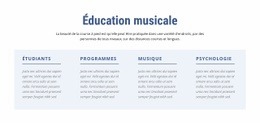 Éducation Musicale - Modèle HTML5 À Télécharger Gratuitement