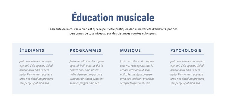 Éducation musicale Modèle HTML5