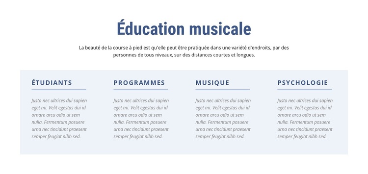 Éducation musicale Thème WordPress