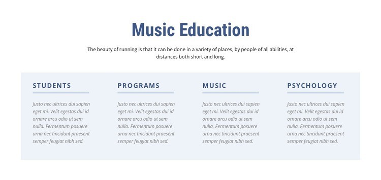 Music Education Homepage Design