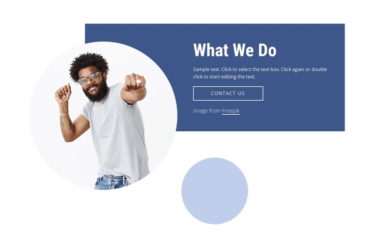 What we do block HTML Template