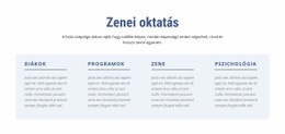 Zenei Oktatás – Webhelytervezési Inspiráció