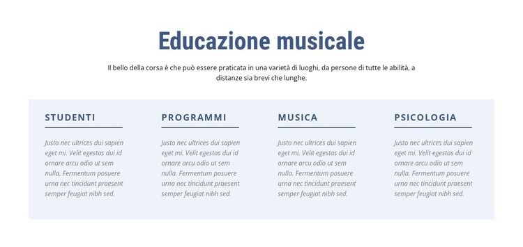 Educazione musicale Modelli di Website Builder