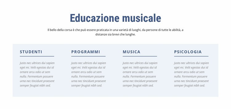 Educazione musicale Modello HTML5