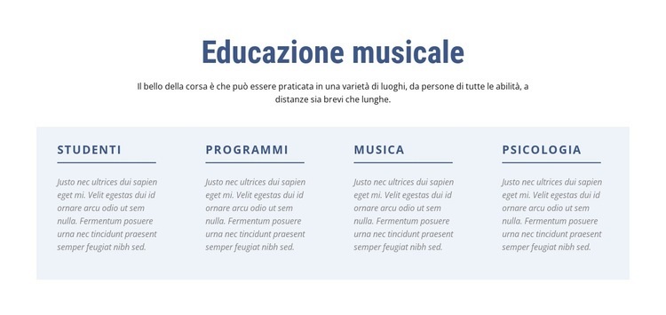 Educazione musicale Modello
