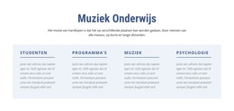 Muziek Onderwijs - HTML-Bestemmingspagina