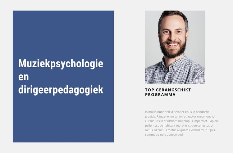 Muziek psychologie Html Website Builder