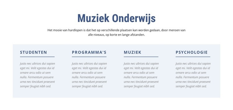 Muziek Onderwijs HTML5-sjabloon