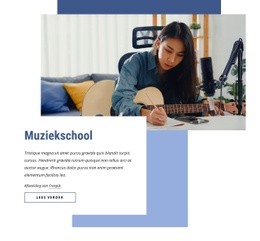 Muziek Online School Één Paginasjabloon