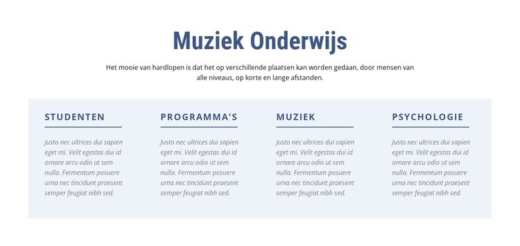 Muziek Onderwijs Sjabloon voor één pagina