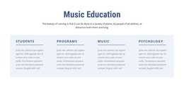 Music Education - Functionality One Page Template