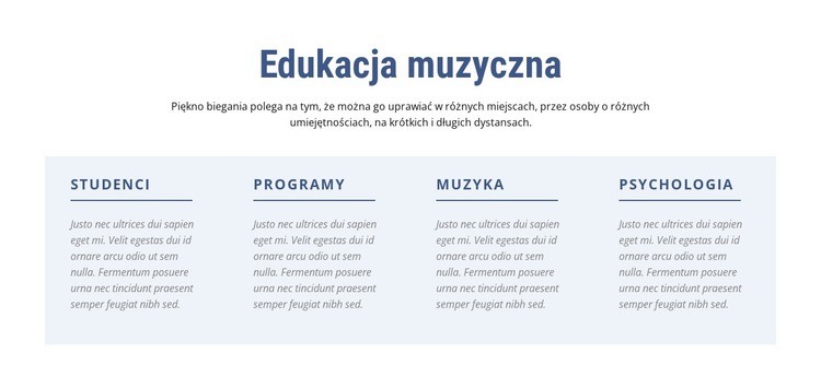 Edukacja muzyczna Kreator witryn internetowych HTML