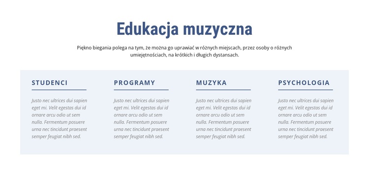 Edukacja muzyczna Motyw WordPress