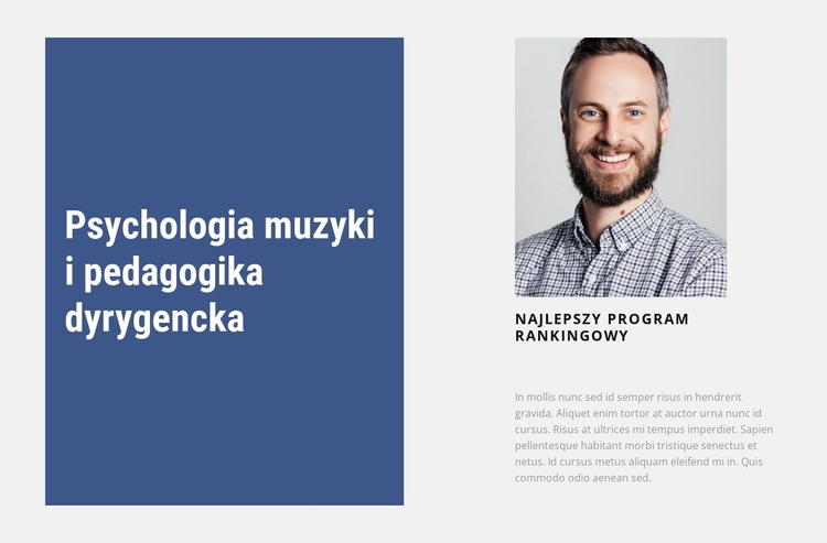 Psychologia muzyki Szablon witryny sieci Web