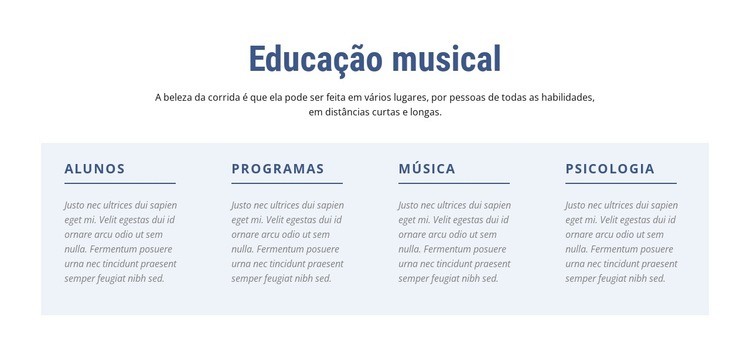 Educação musical Construtor de sites HTML