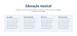 Educação Musical - Inspiração Para O Design Do Site