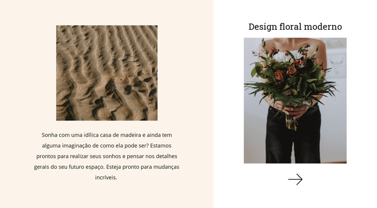 Criações florais modernas Design do site