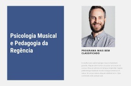 Psicologia Da Música - Maquete De Site Moderno