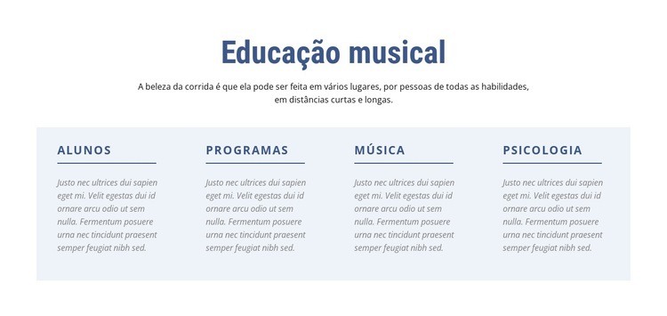 Educação musical Maquete do site
