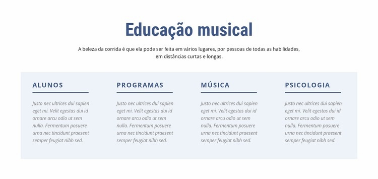 Educação musical Modelo HTML5