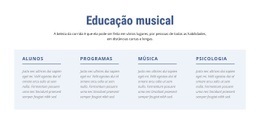 Página De Destino Exclusiva Para Educação Musical