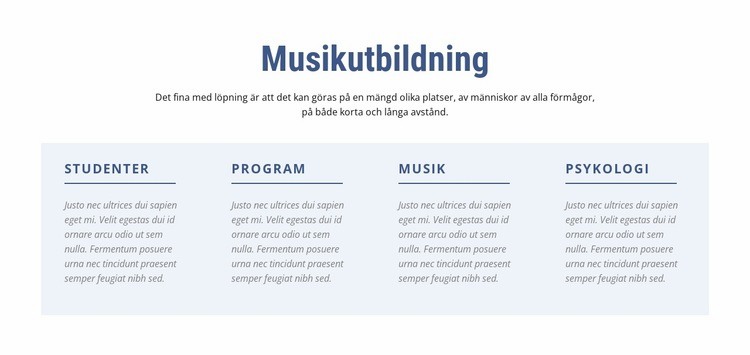 Musikutbildning CSS -mall