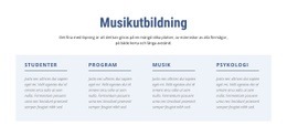 Musikutbildning - HTML-Målsida