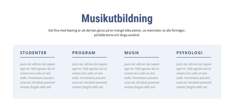 Musikutbildning HTML-mall