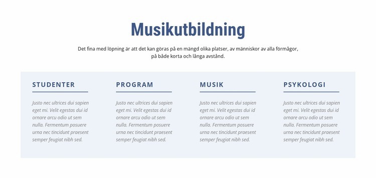 Musikutbildning WordPress -tema