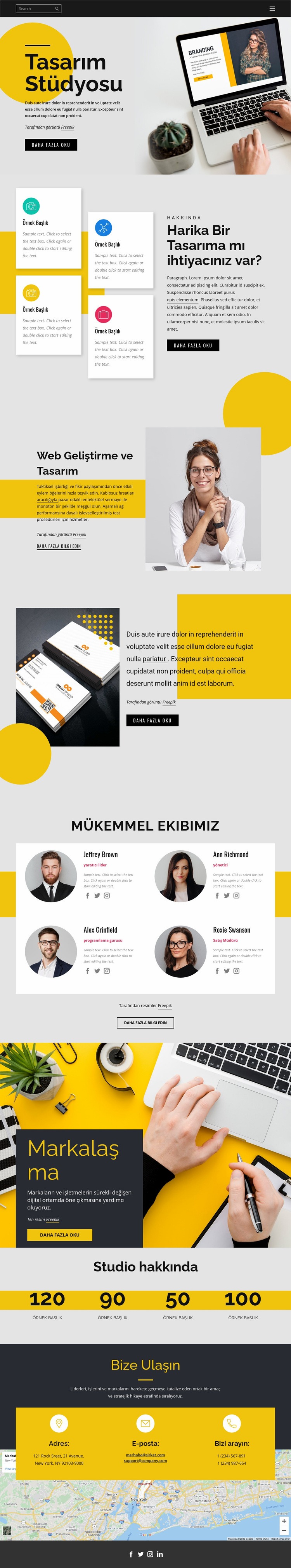 Marka, baskı ve web tasarımı Web Sitesi Mockup'ı
