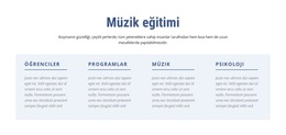Müzik Eğitimi Için Bootstrap Teması Çeşitleri