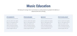 Music Education - Webpage Layout