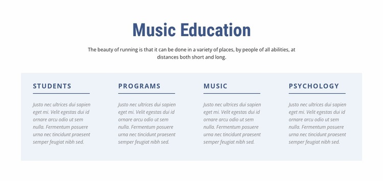Music Education Website Builder Templates