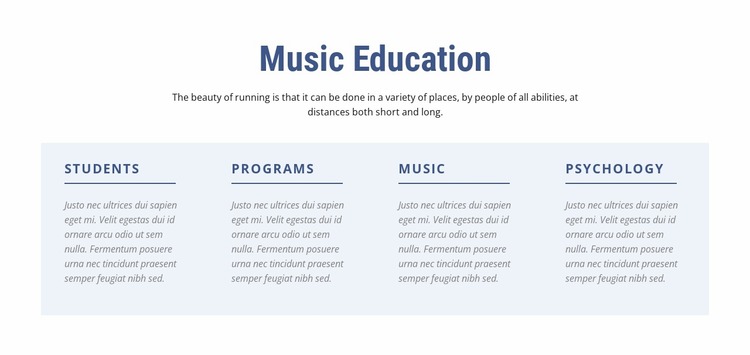 Music Education Website Mockup