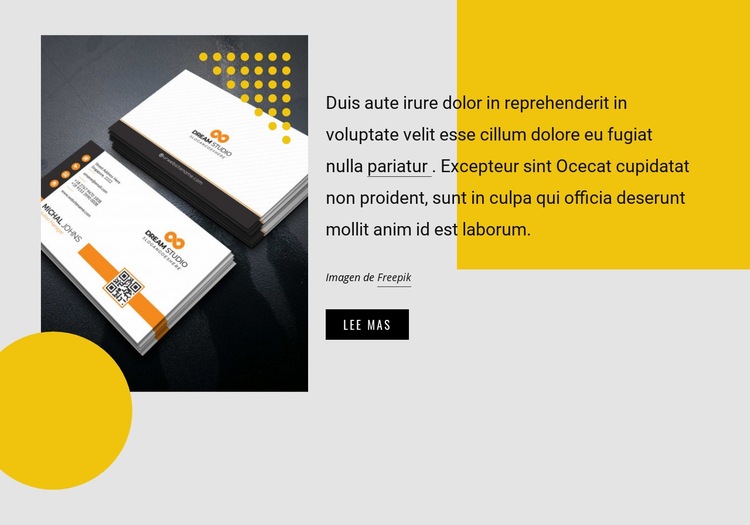 Agencia de branding y arte Maqueta de sitio web