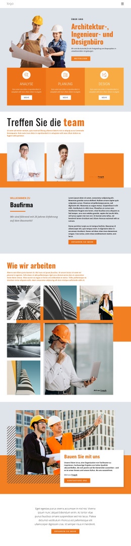 Ingenieurbüro - Benutzerfreundlicher Website-Builder