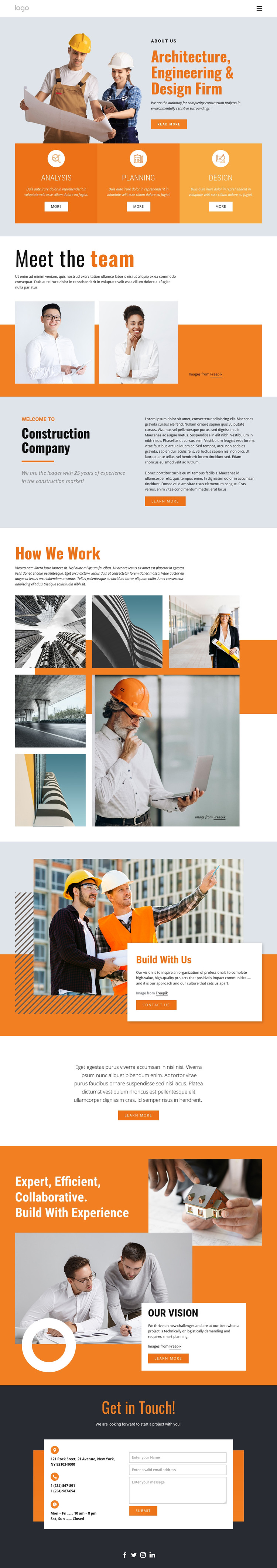 Engineering firm HTML Template