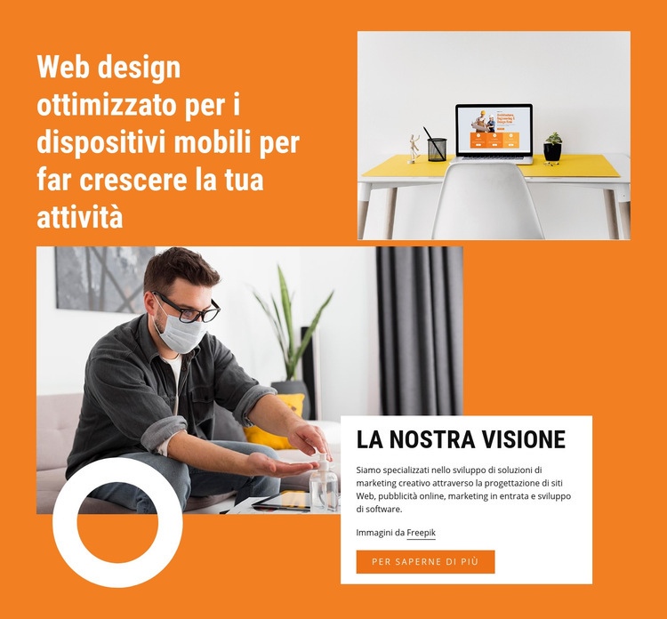 Progetta con creatività Progettazione di siti web