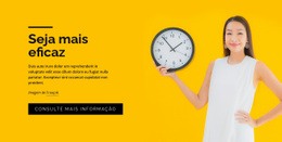 Página Inicial Do Site Para Cursos De Gerenciamento De Tempo