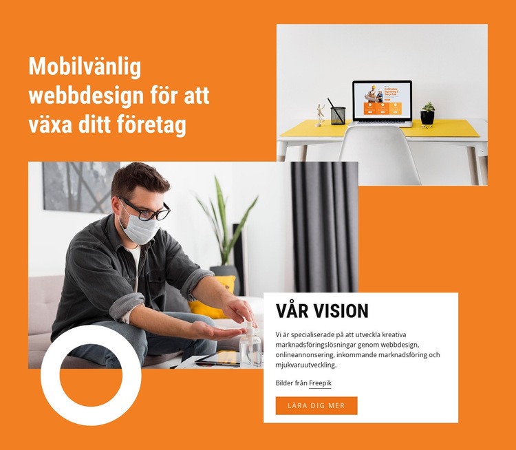 Design med kreativitet Webbplats mall