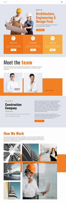 Engineering Firm - Personal Website Templates