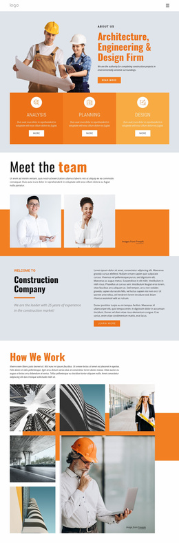 Engineering firm - Website Template by Nicepage