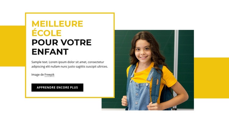 École primaire pour enfants Conception de site Web