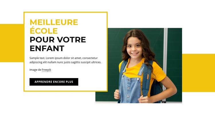 École primaire pour enfants Modèle d'une page