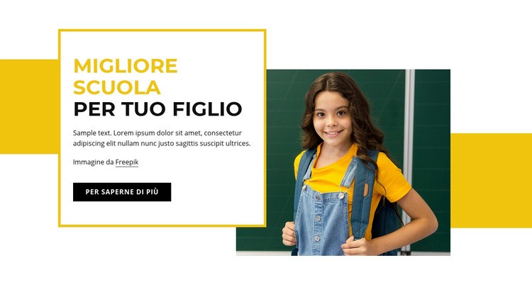 Scuola elementare per bambini Progettazione di siti web