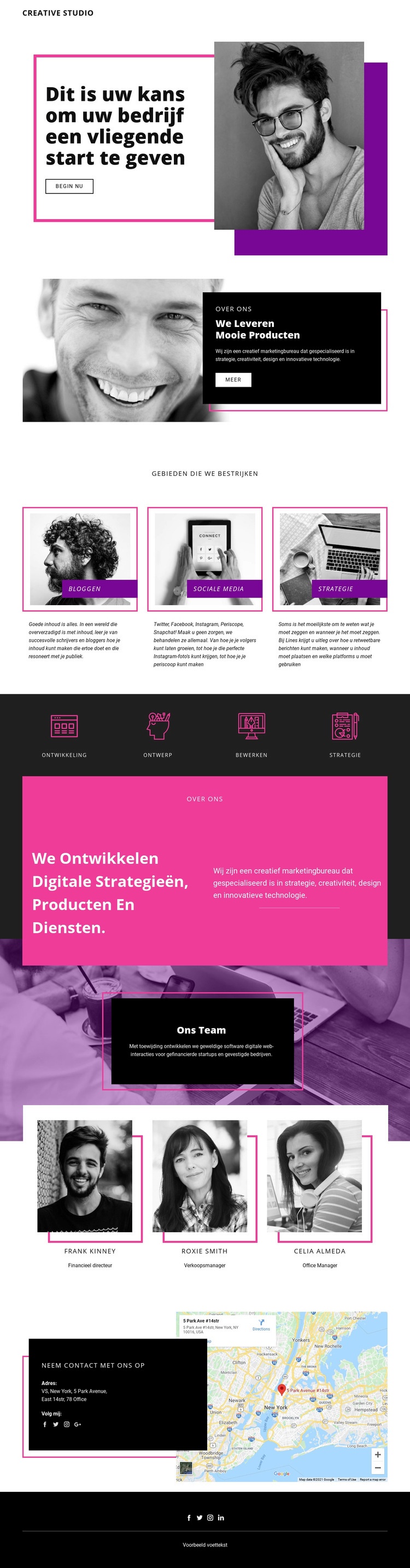 Digitale Studio Website ontwerp