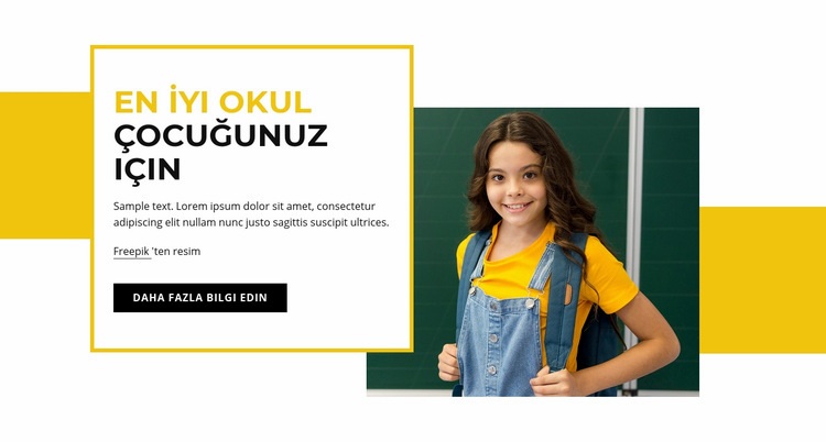 Çocuklar için ilkokul CSS Şablonu