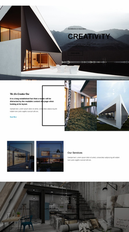 Creativity In Architecture - Website Design Template