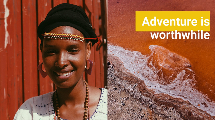 Adventure is worthwhile Landing Page