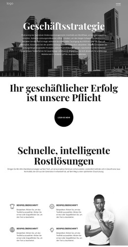 Premium-Landingpage Für Geschäftswachstum Und Strategie